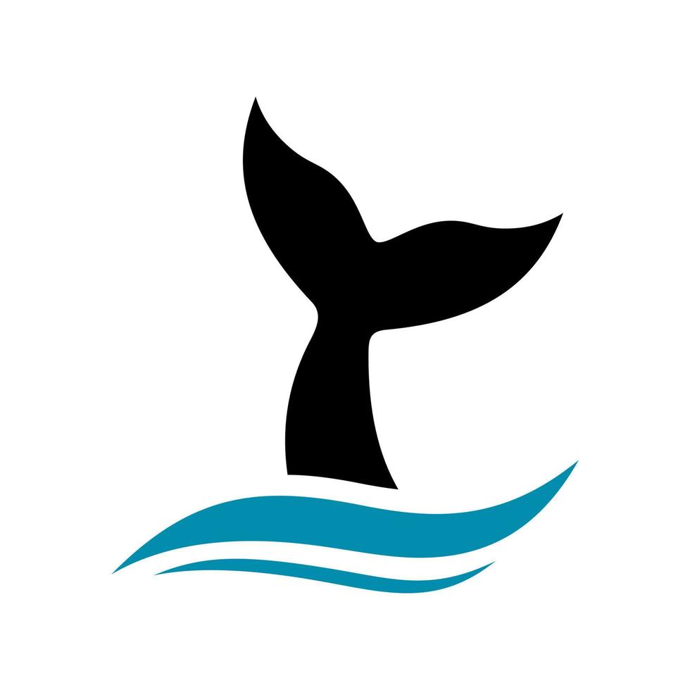 whale tail symbol vector