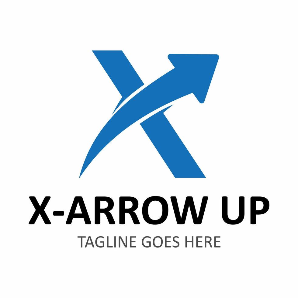 x-arrow up logo vector