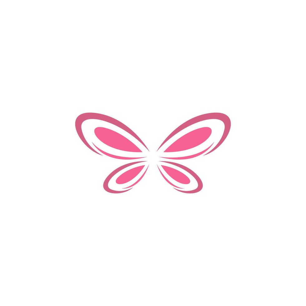 Ilustración de plantilla de concepto de diseño de logotipo de icono de mariposa vector