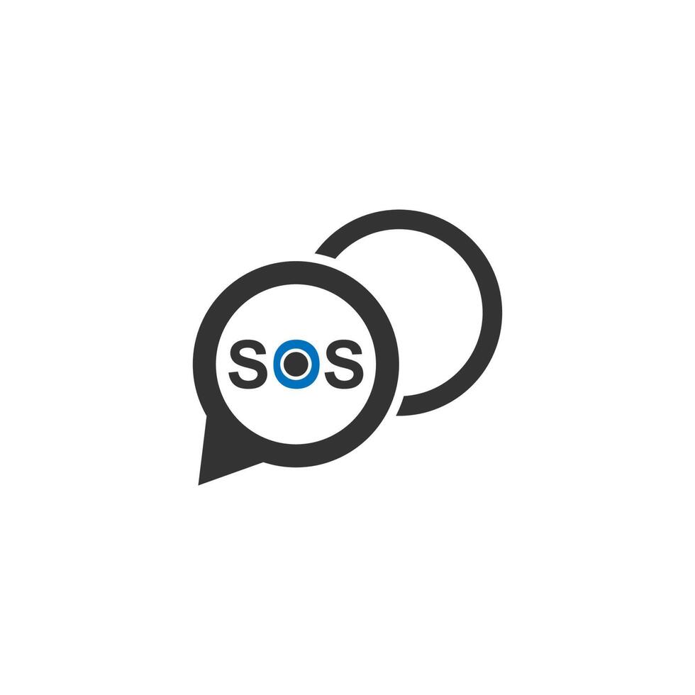 SOS symbol icon design concept vector template