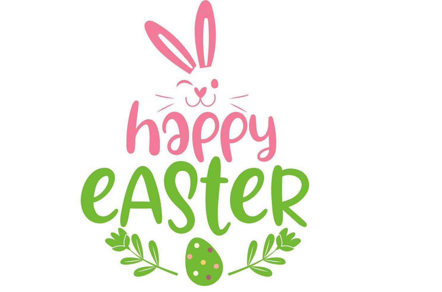 Happy easter typography design vector