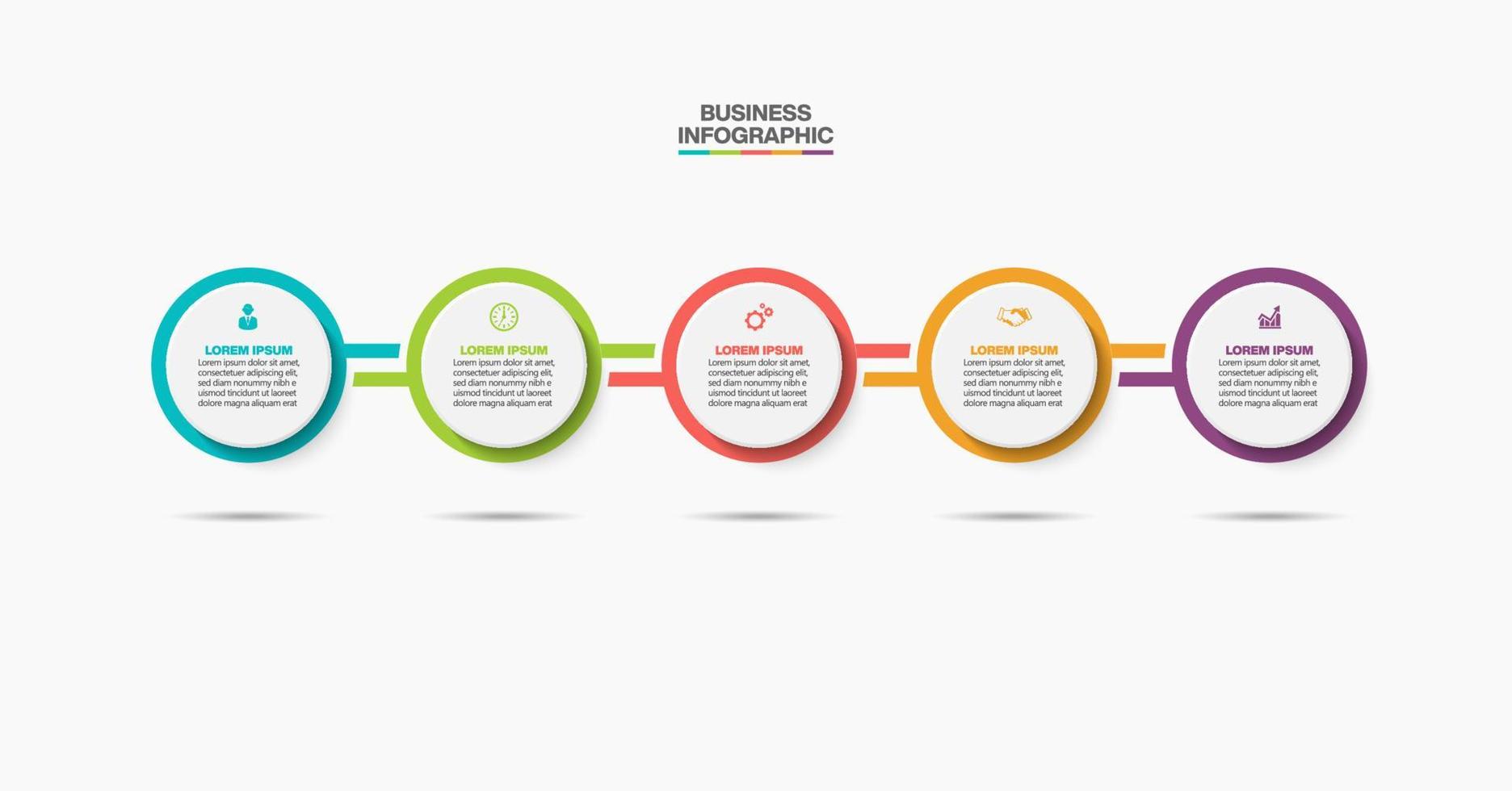 Presentation business infographic template vector