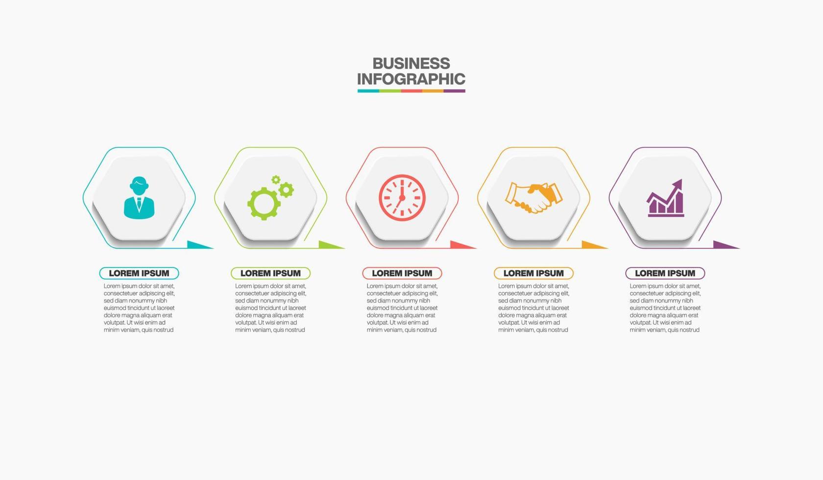 Presentation business infographic template vector