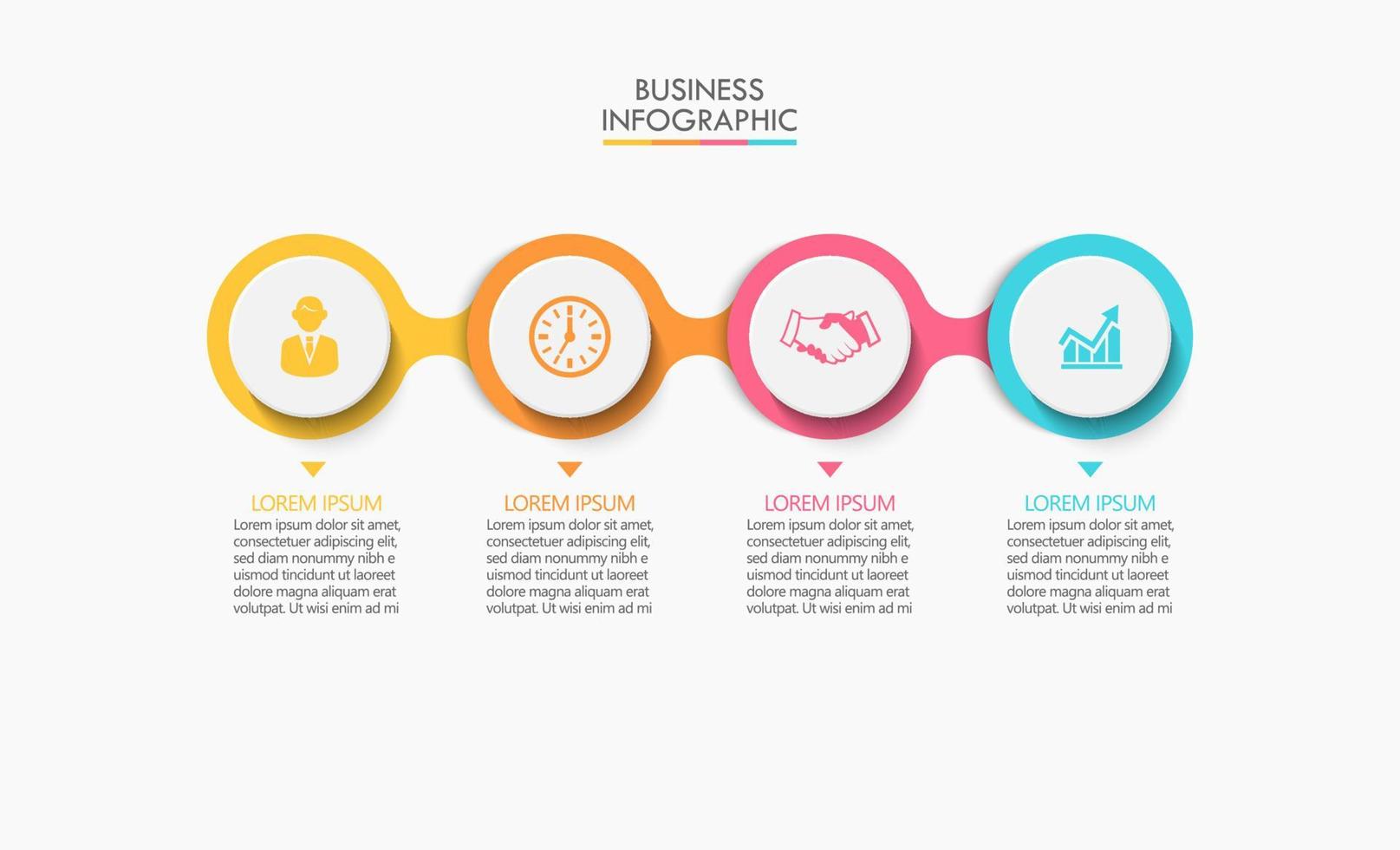 Presentation business infographic template vector