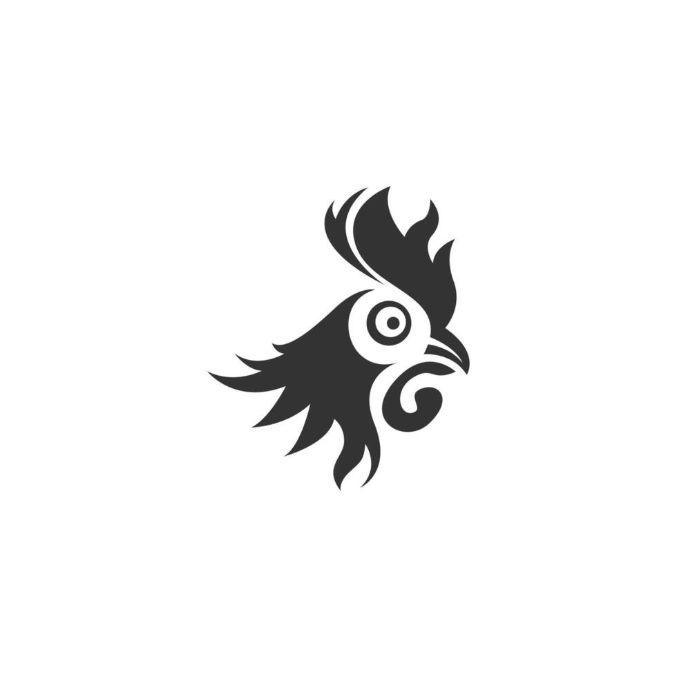 vector de plantilla de diseño de icono de logotipo de gallo