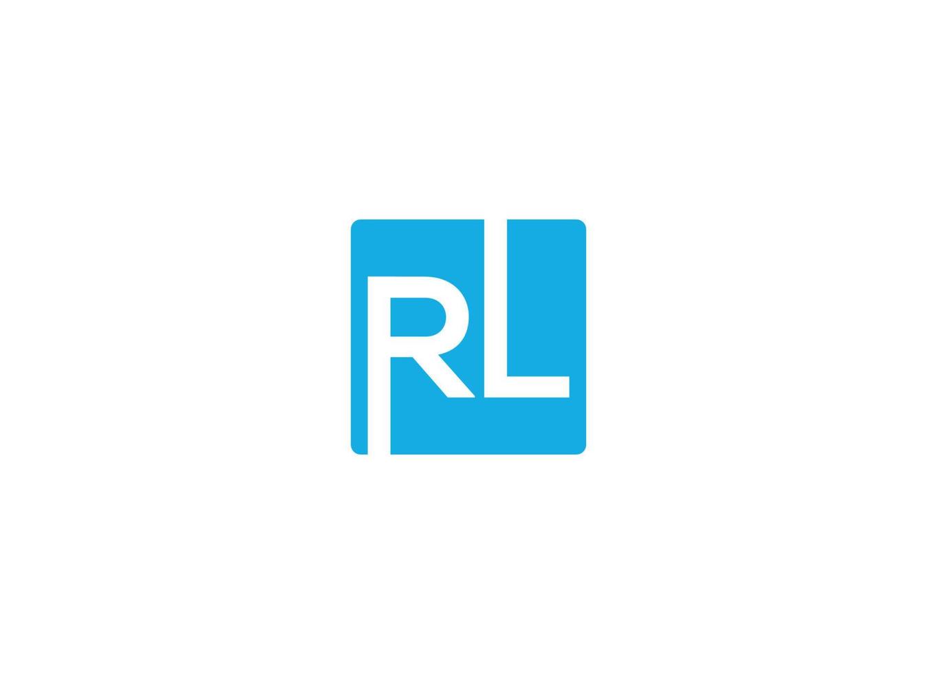 RL initial Logo Design with Creative Modern vector icon template