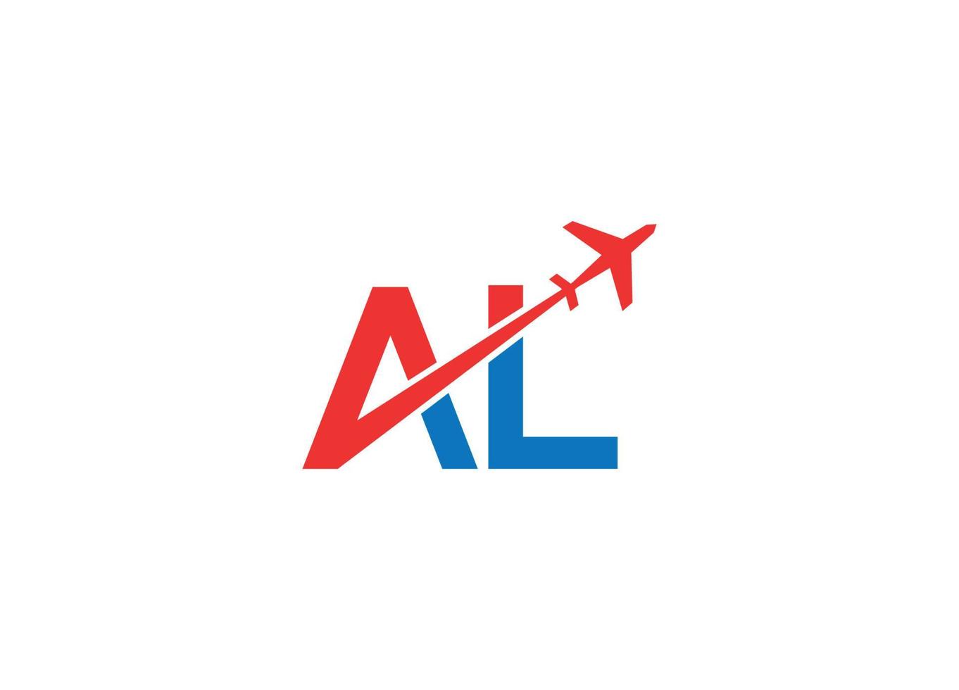 AL letter with travel logo Design Creative Modern vector icon template