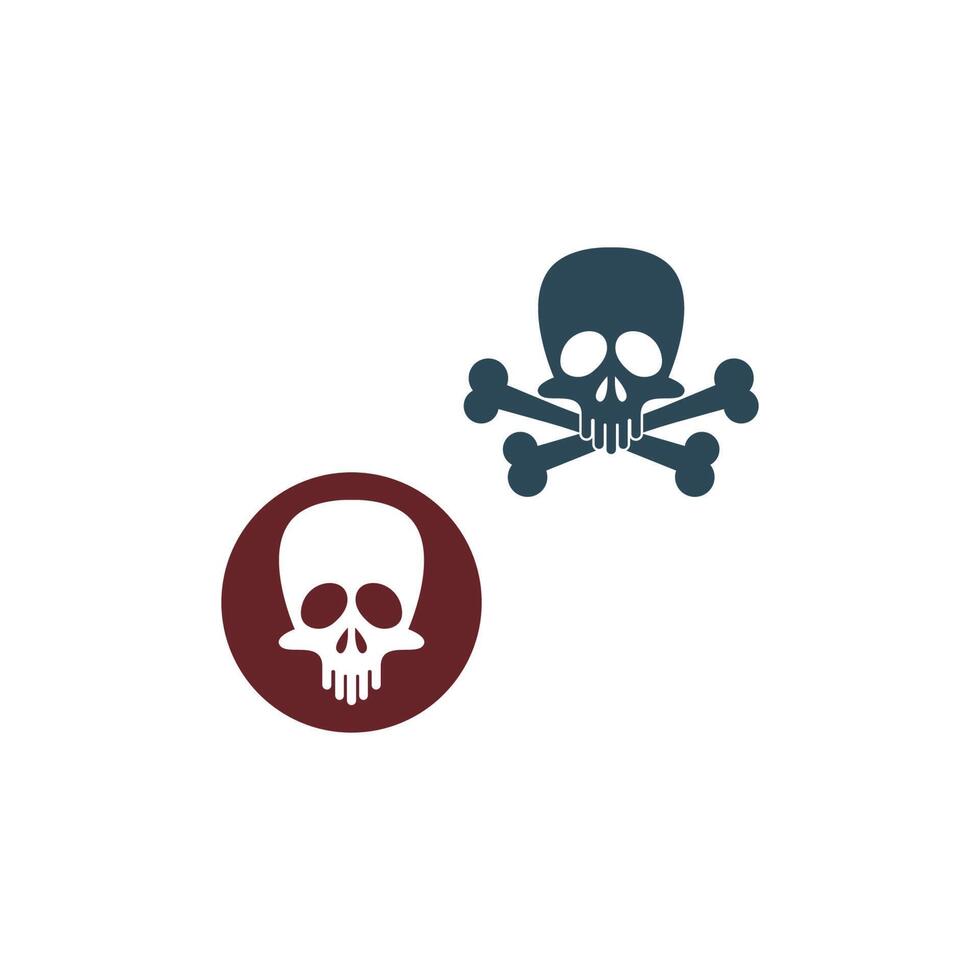 plantilla de vector de diseño de icono de logotipo de calavera