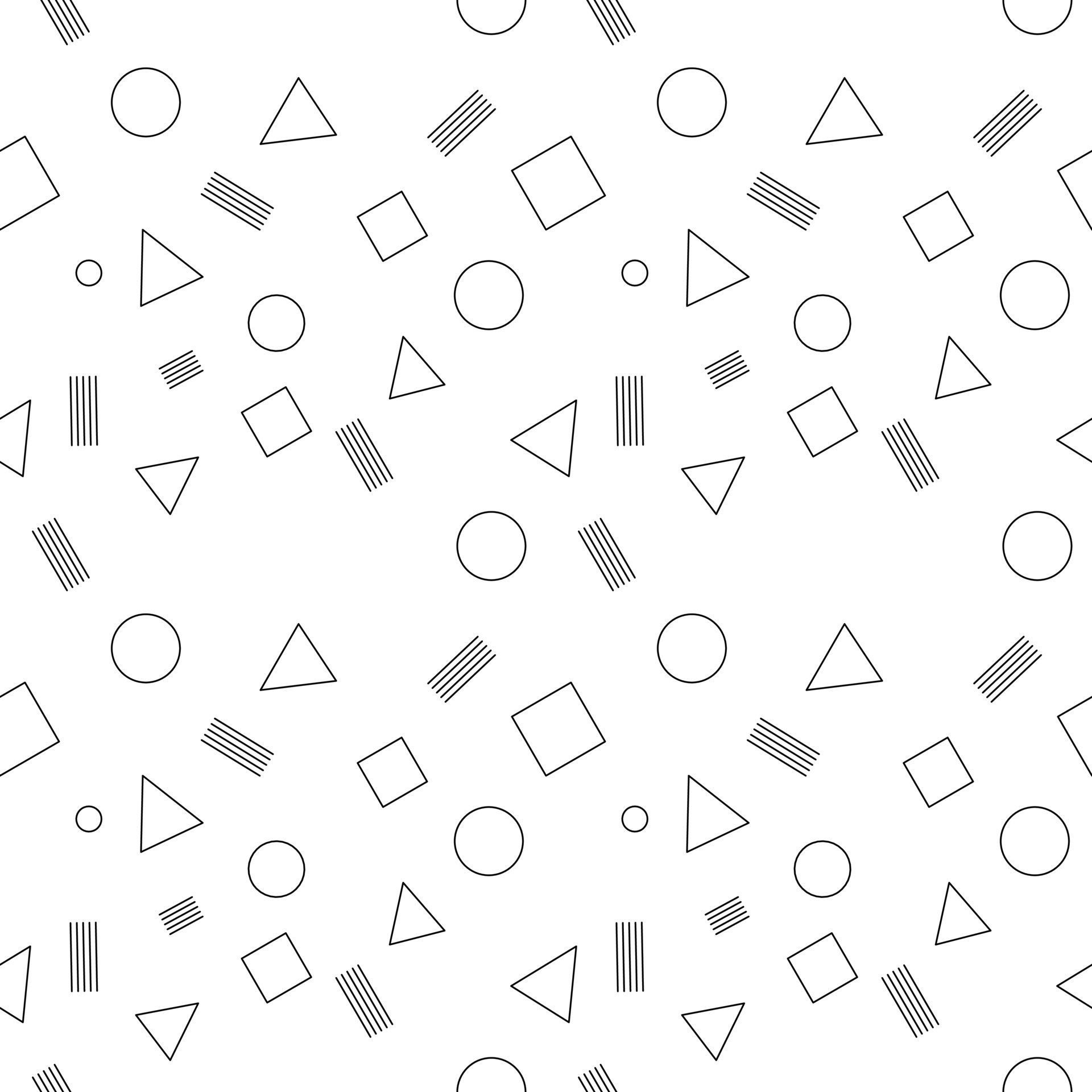 Seamless pattern with black and white. Form a rectangle, a triangle, a ...