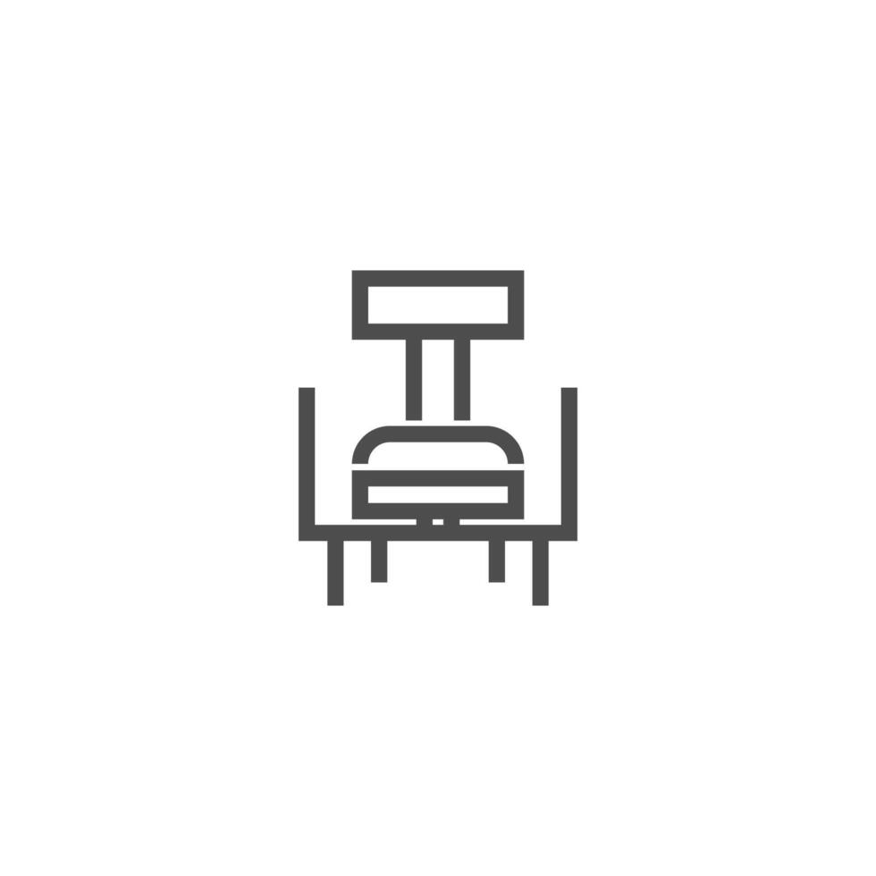 muebles logo icono vector diseño plano