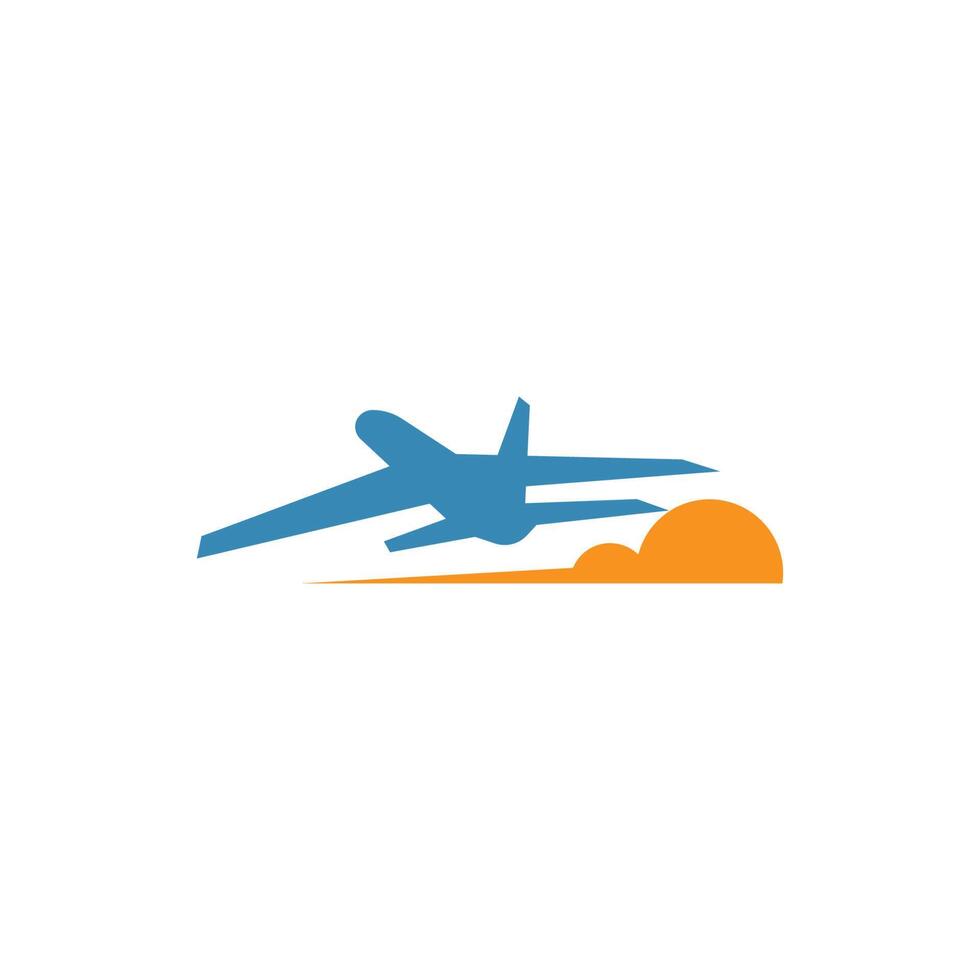 Plane icon logo design template vector