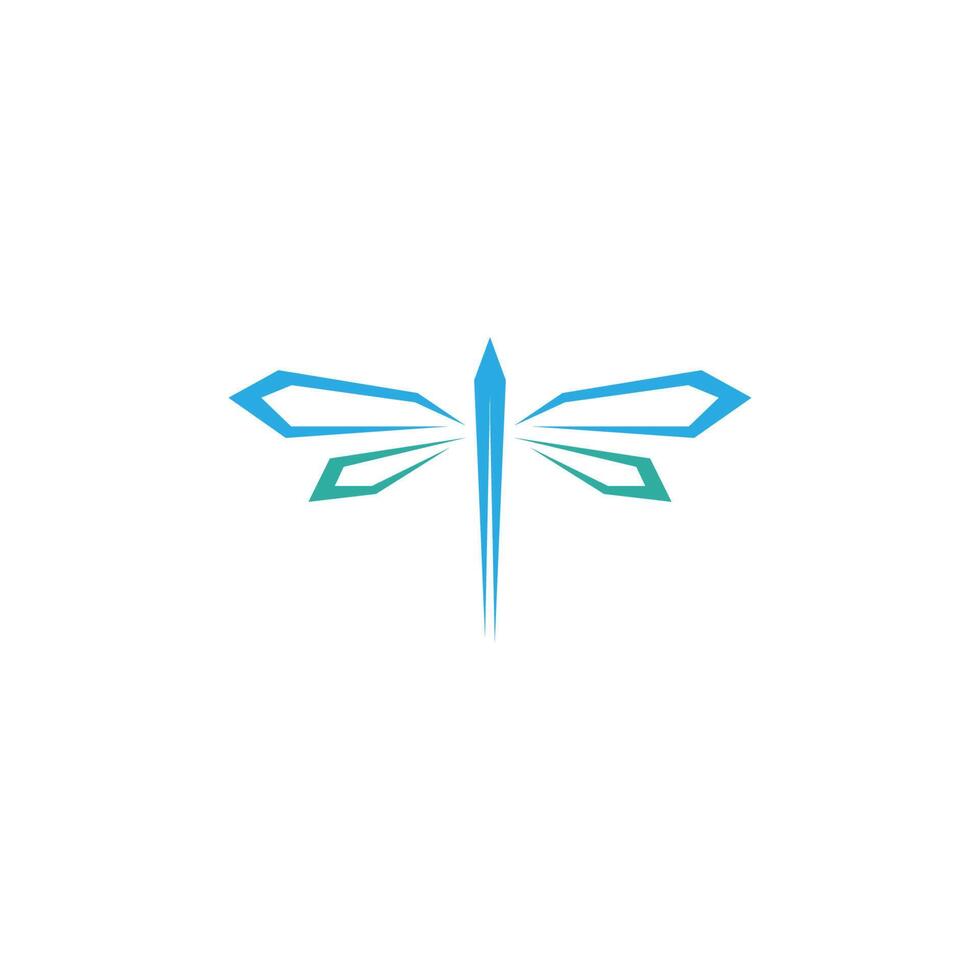 Ilustración de plantilla de concepto de diseño de icono de logotipo de libélula vector