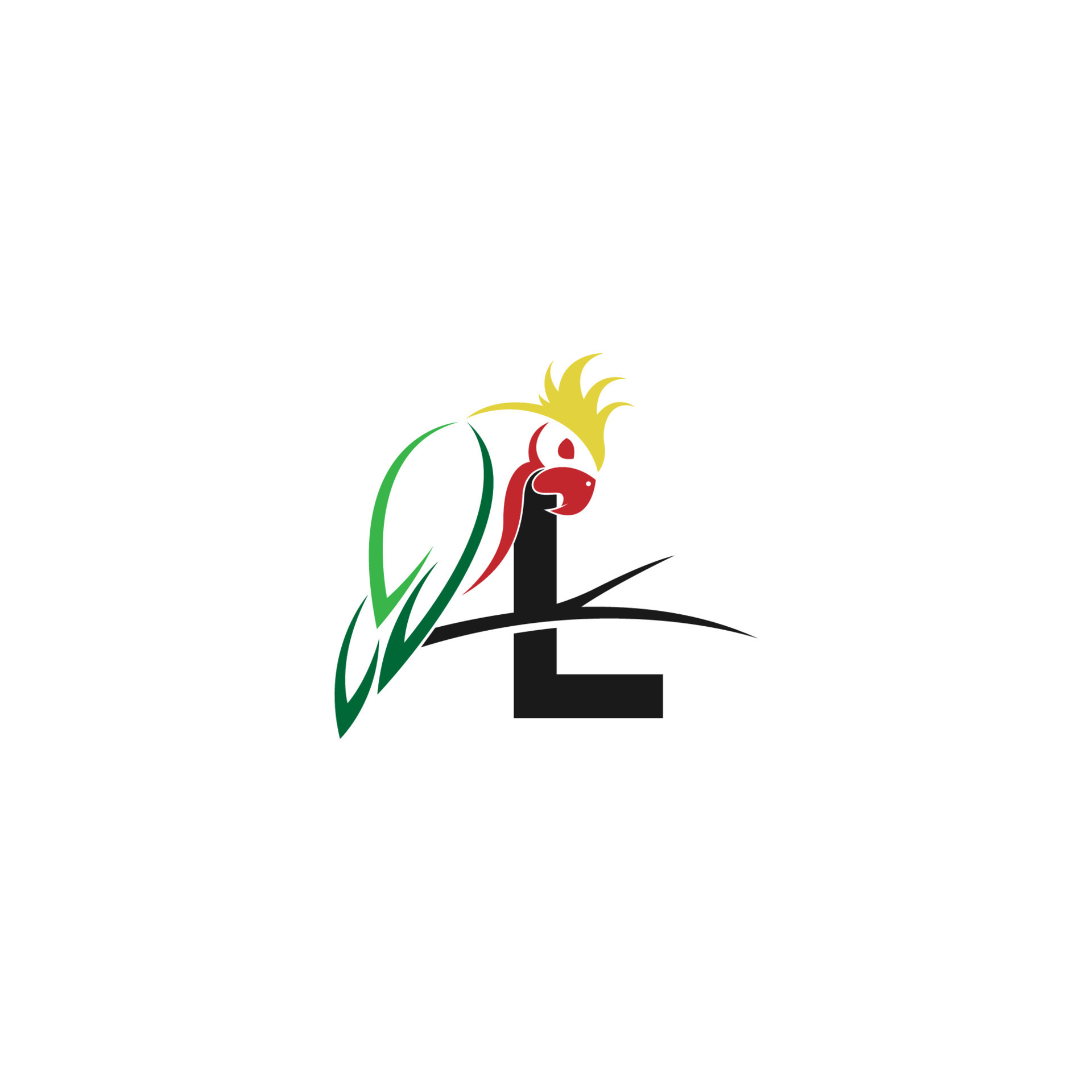 Letter L with parrot bird icon logo design vector 6721599 Vector Art at
