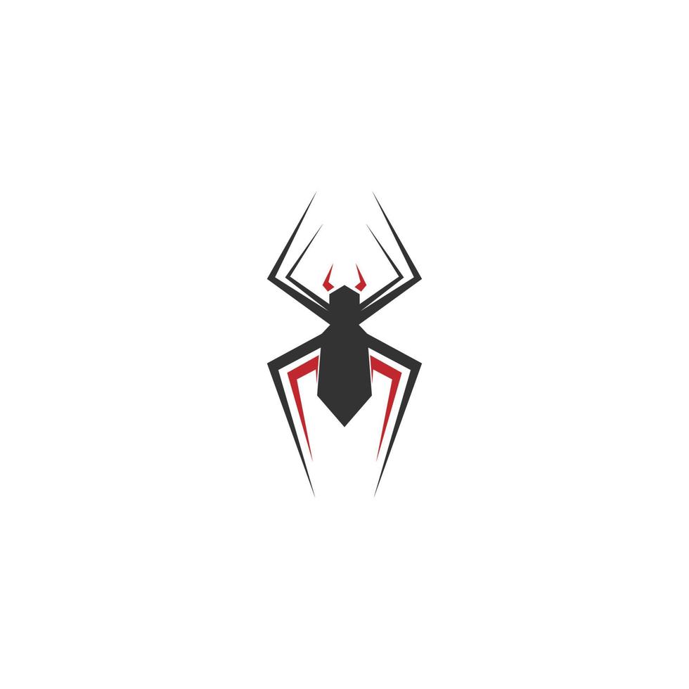 Ilustración de plantilla de concepto de diseño de icono de logotipo de araña vector