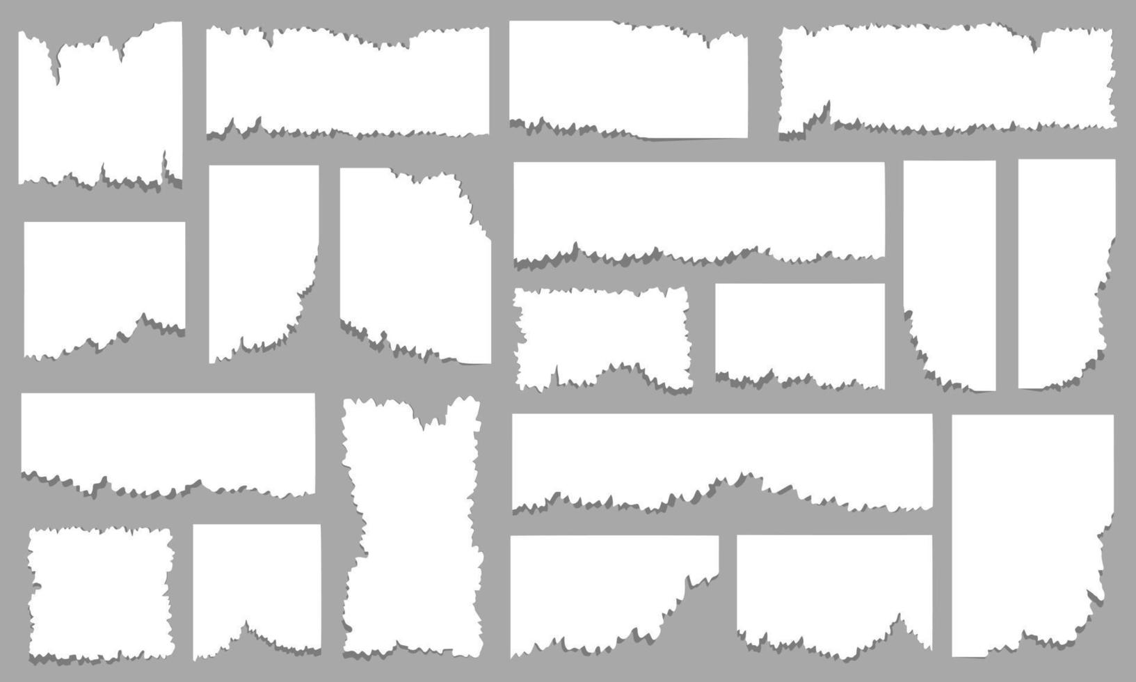 Ripped torn sheets of papers collection 6721826 Vector Art at Vecteezy