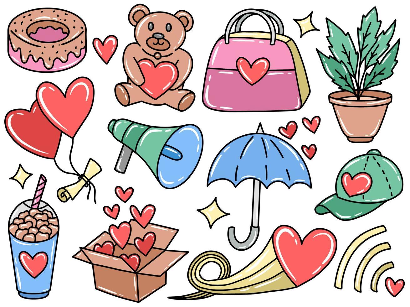 Valentine Day Icon Clip Art Collection vector