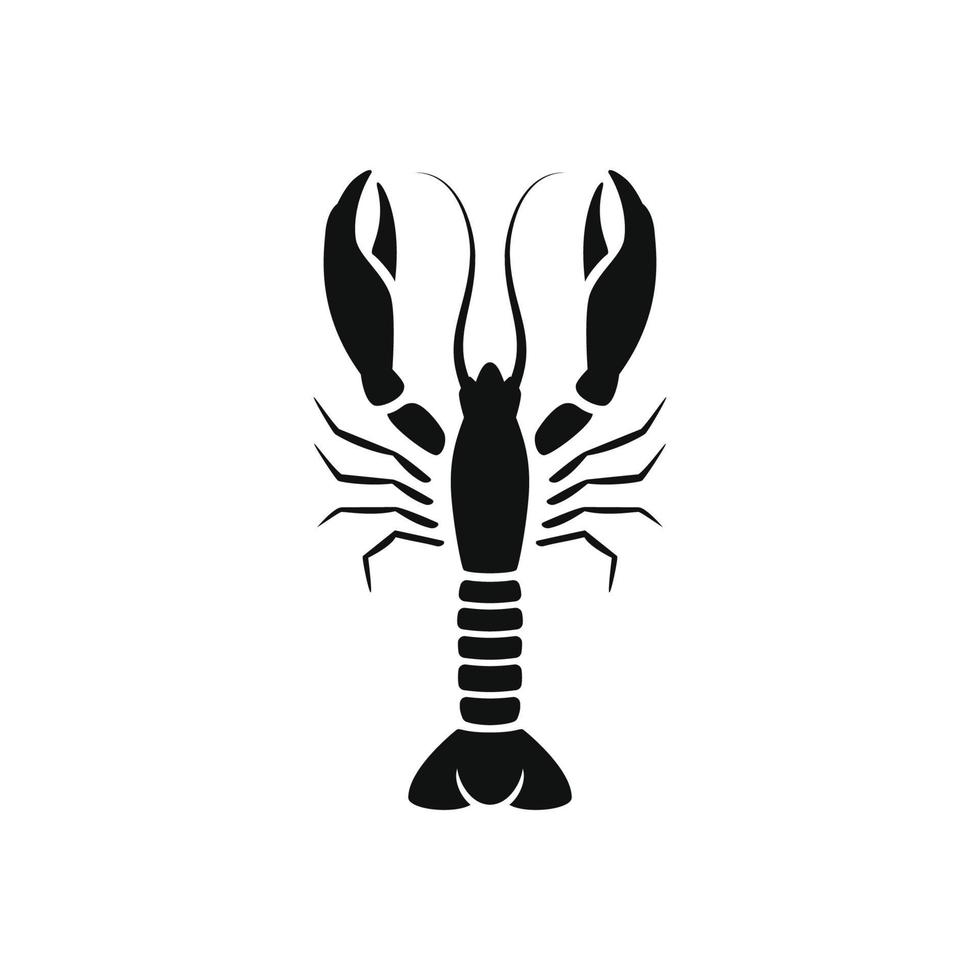 lobster silhouette vector design for logo icons