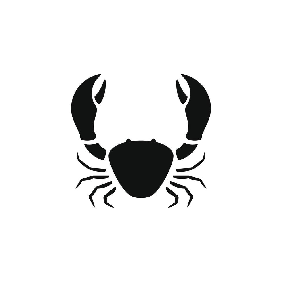 crab silhouette vector design for logo icon