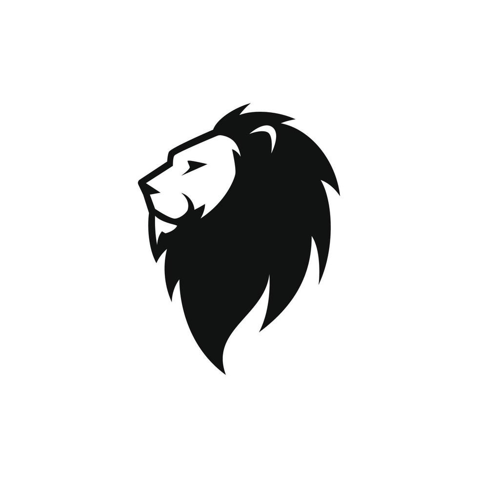 lion silhouette vector design for logo icon