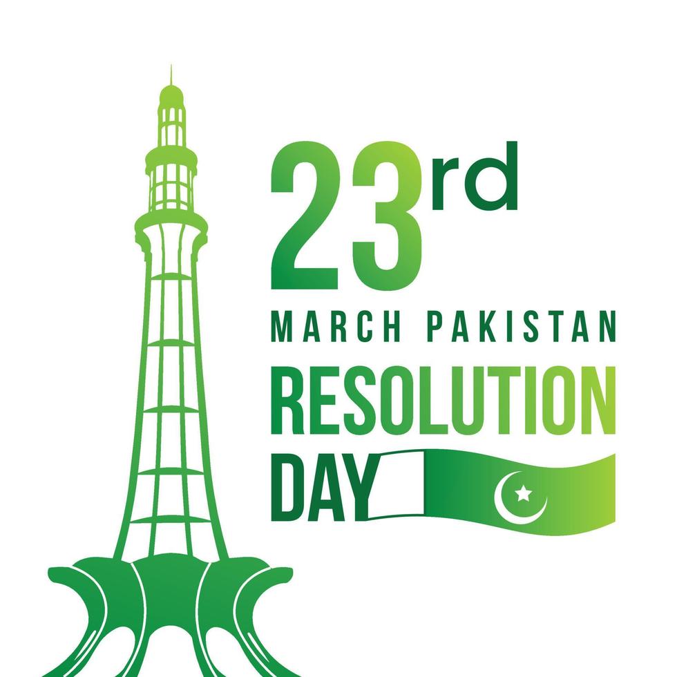 23 march pakistan resolution day social media post design vector