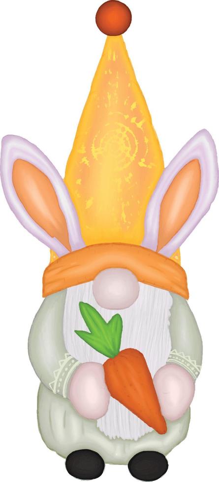 Easter Gnome Element Clipart vector