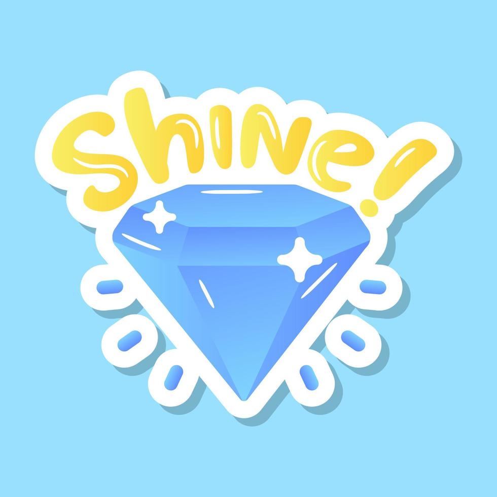 Diamond vector in flat gradient style, something valuable