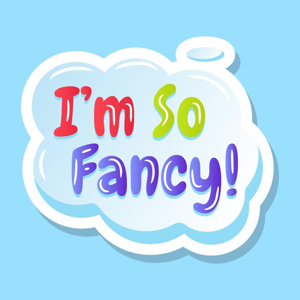 A cloud bubble flat sticker vector