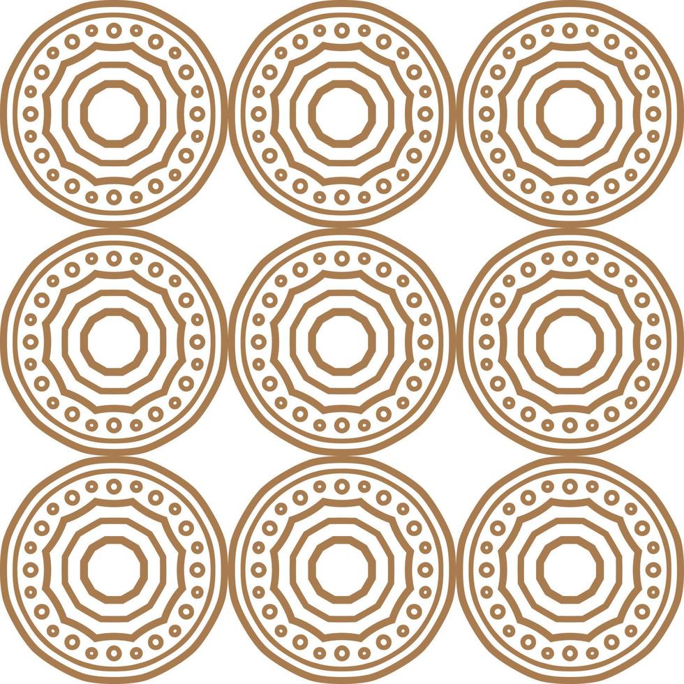 Circle decorative seamless pattern vector