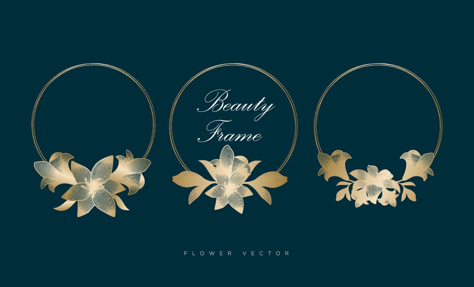 wedding couple frame vector illustration. floral line illustration label.