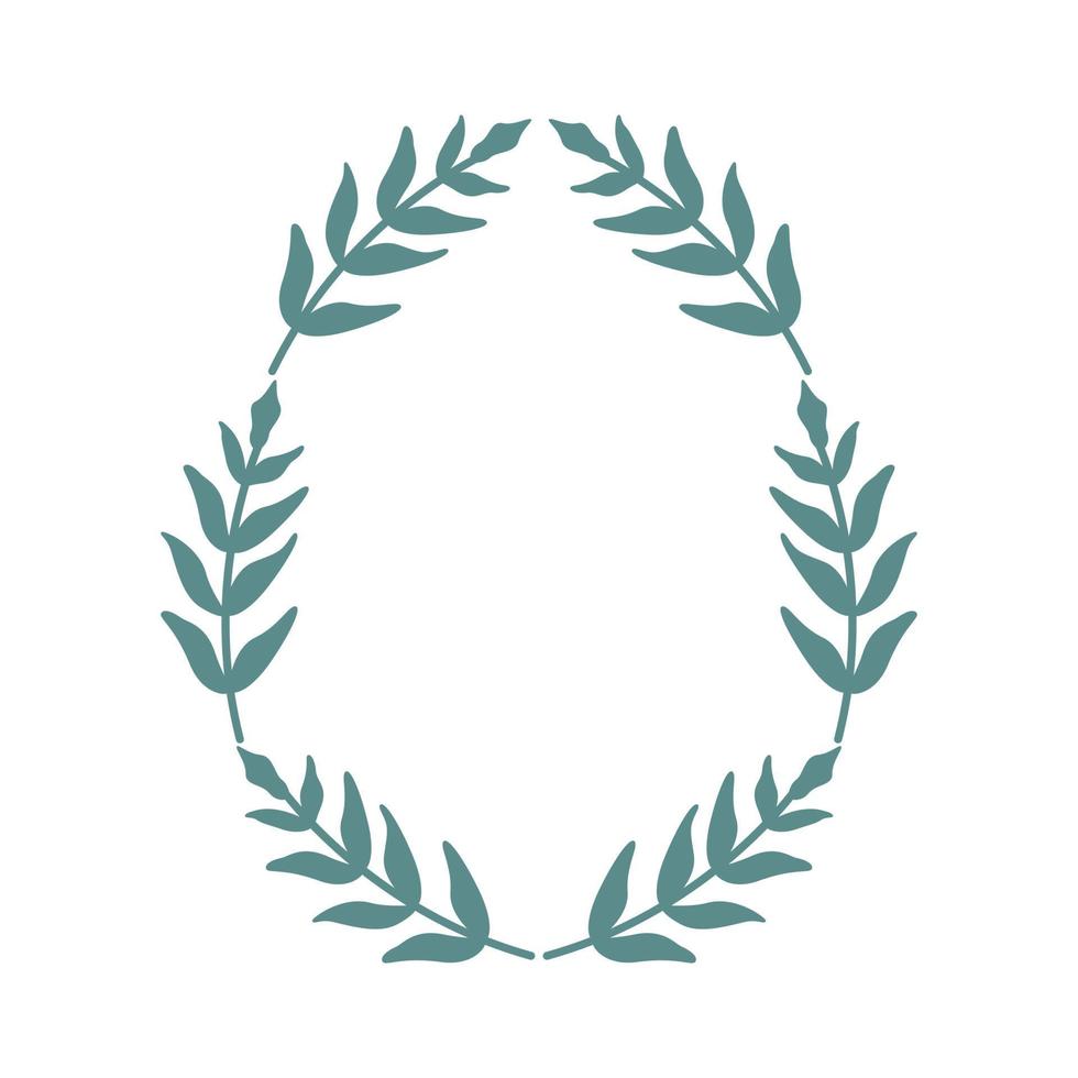 Easter egg vector from branches and leaves
