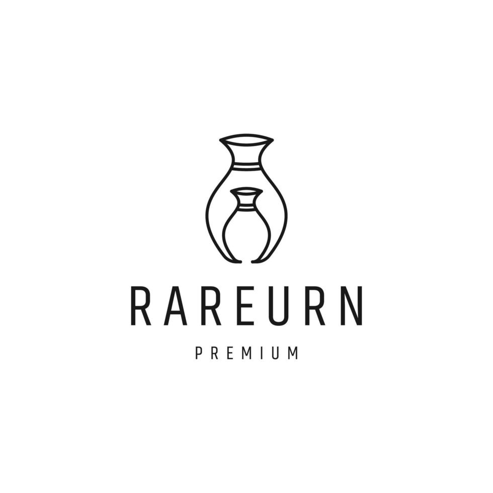 Rare urn logo icon design template vector