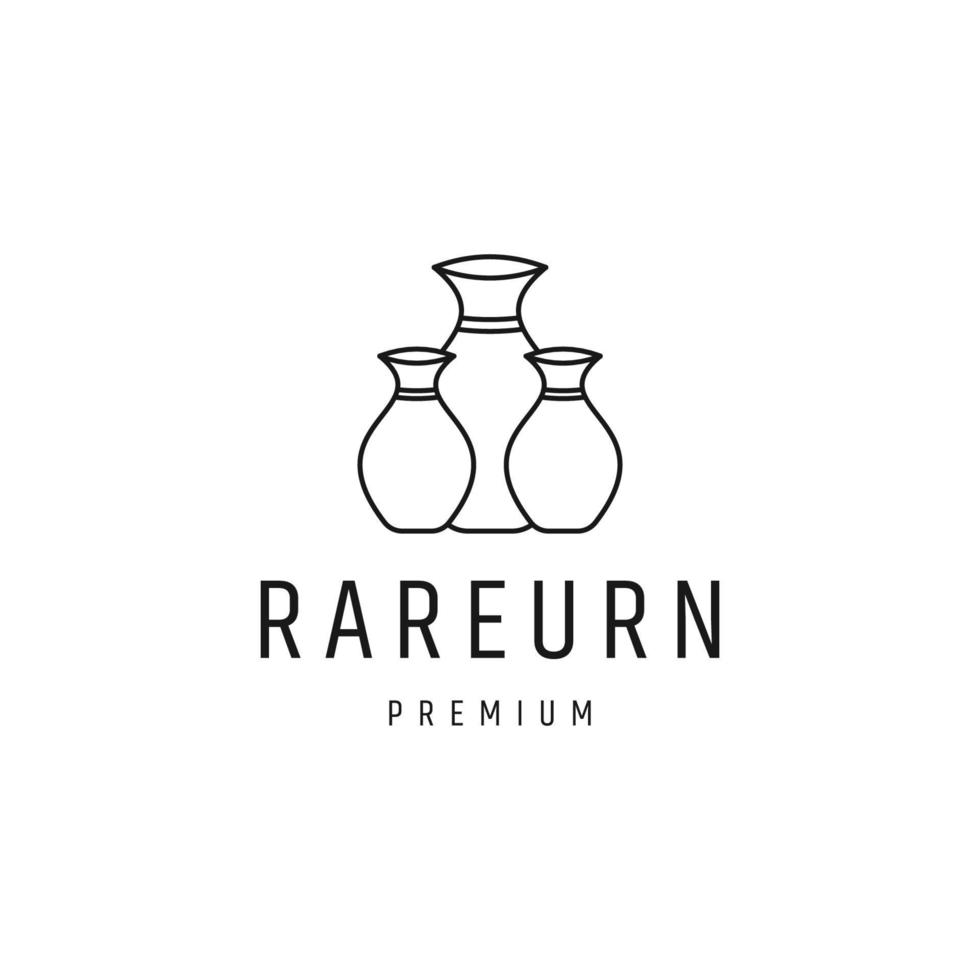 Rare urn logo icon design template vector