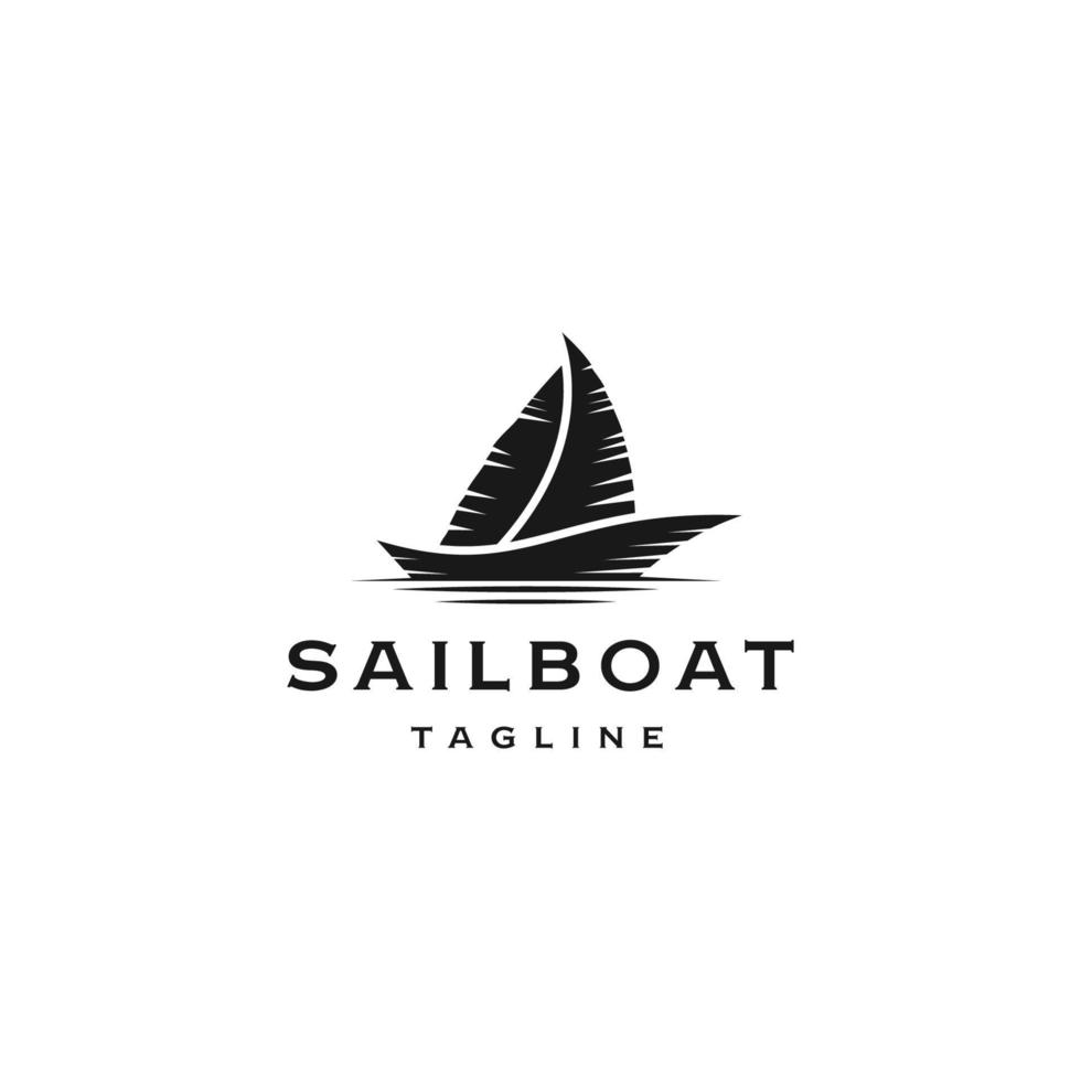 Sailboat logo icon design template vector