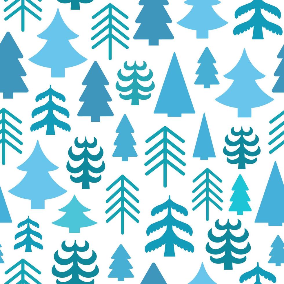 Christmas seamless pattern of fir trees. Fabulous background for design on theme of winter, New Year, Christmas vector