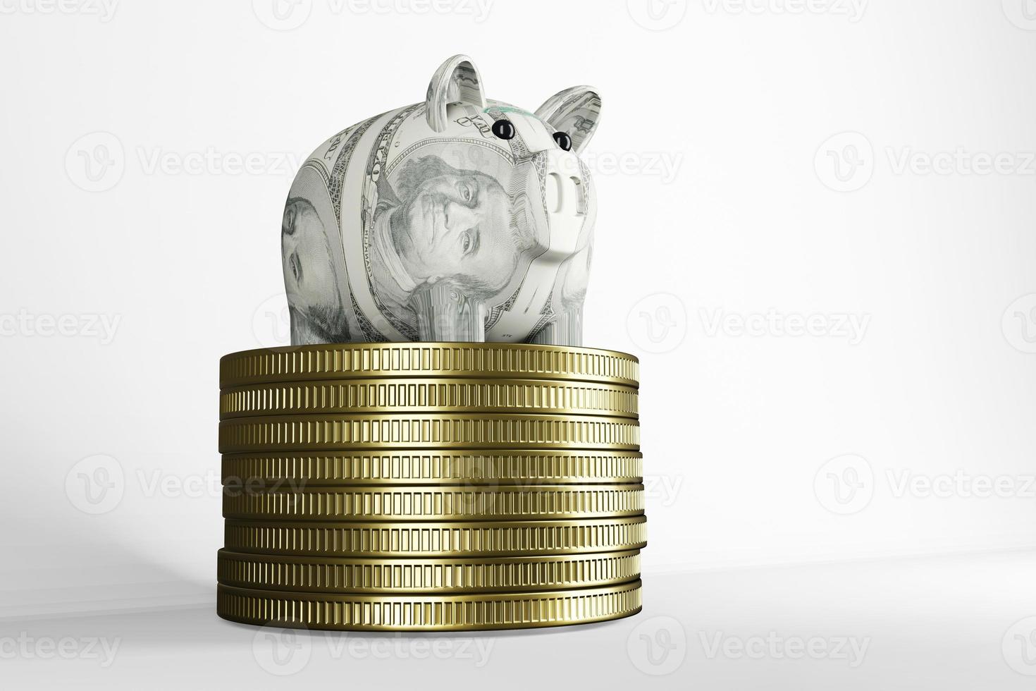 dollar piggy bank photo