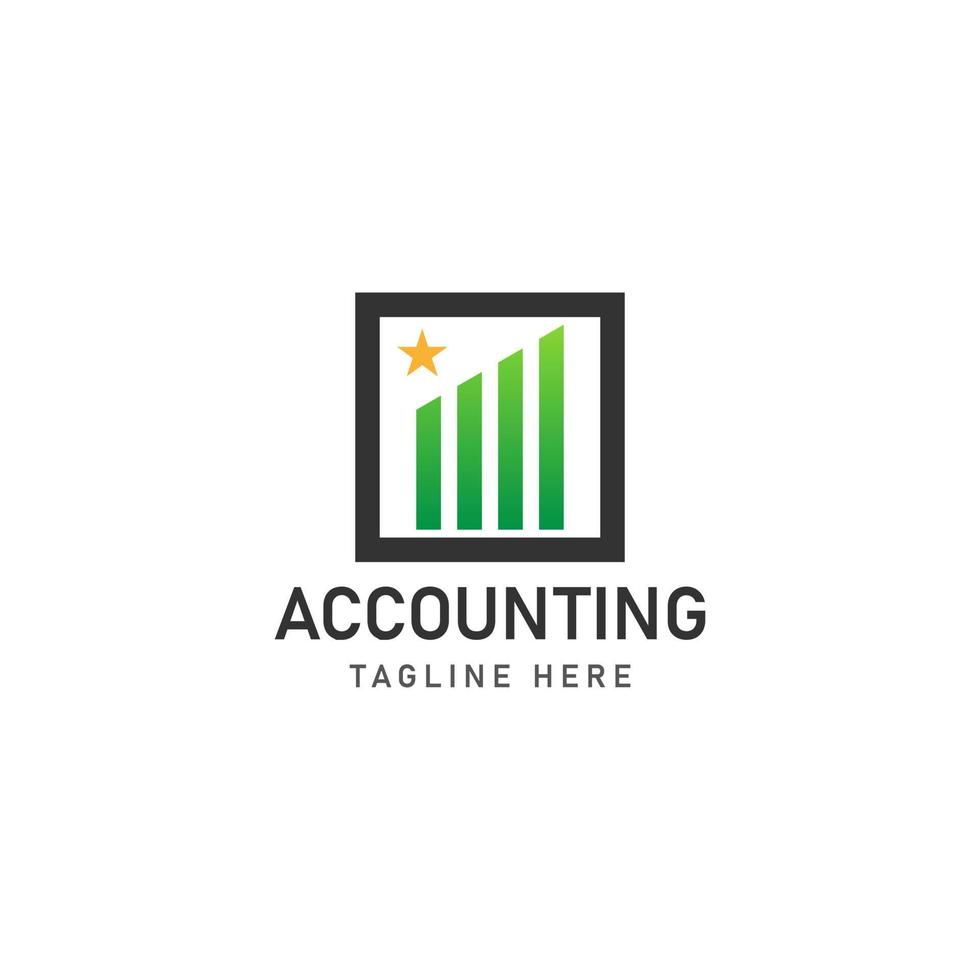 business accounting logo icon design vector