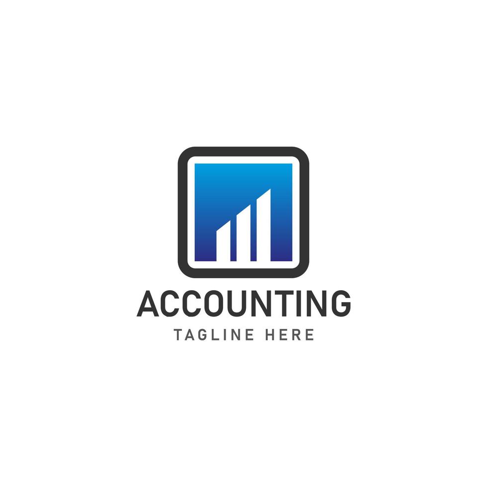 business accounting logo icon design vector