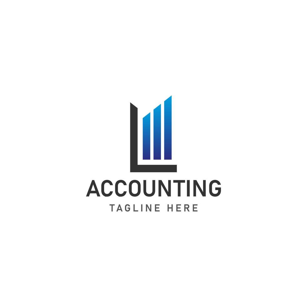 business accounting logo icon design vector
