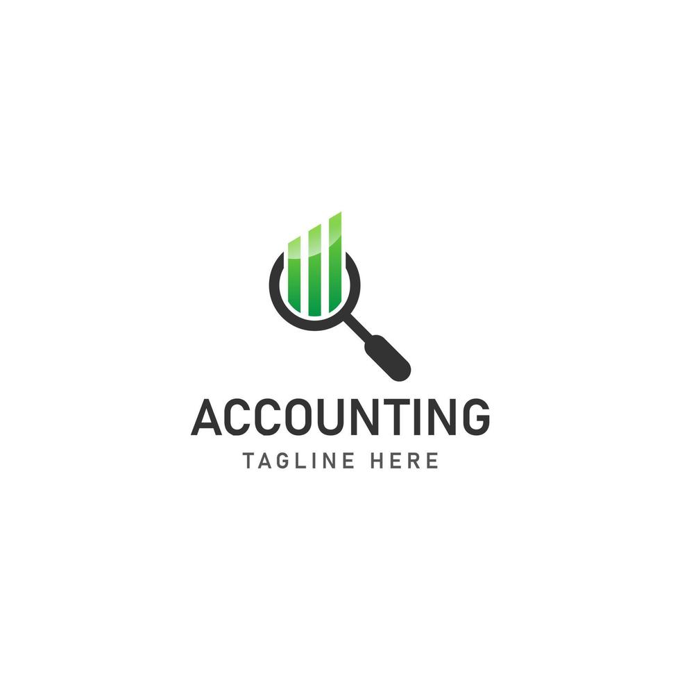 business accounting logo icon design vector