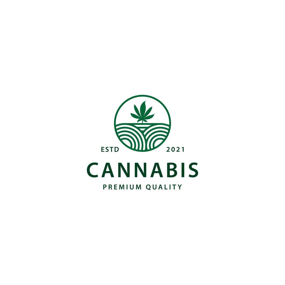 diseño de símbolo de signo de icono de logotipo de cannabis vector