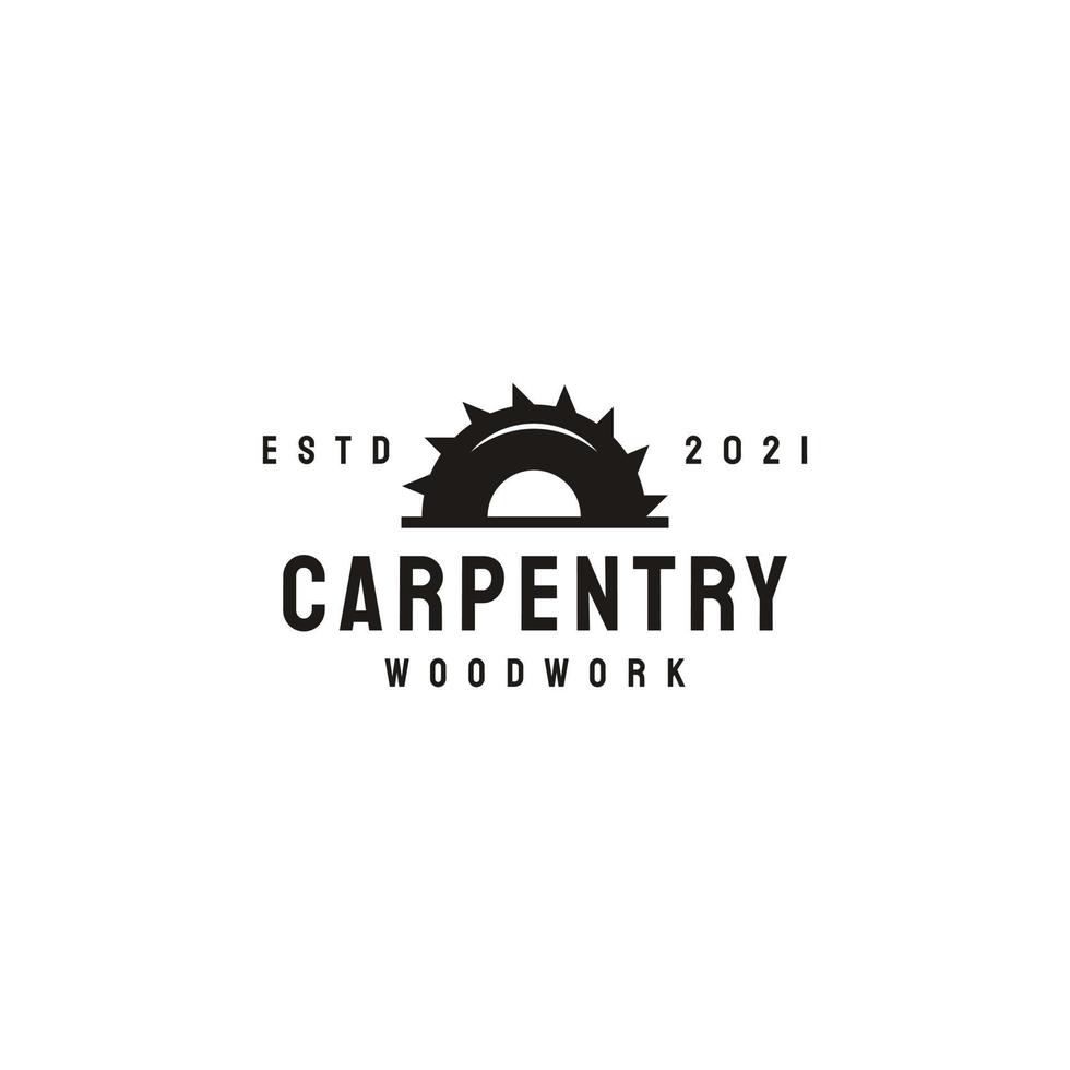 Carpentry wood work logo icon sign symbol design vector
