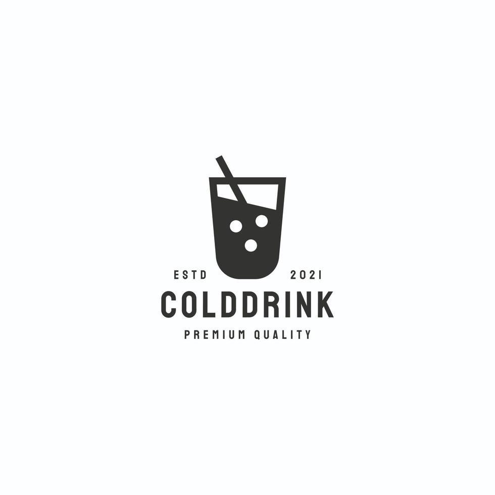 Cold drink logo icon sign symbol design vector