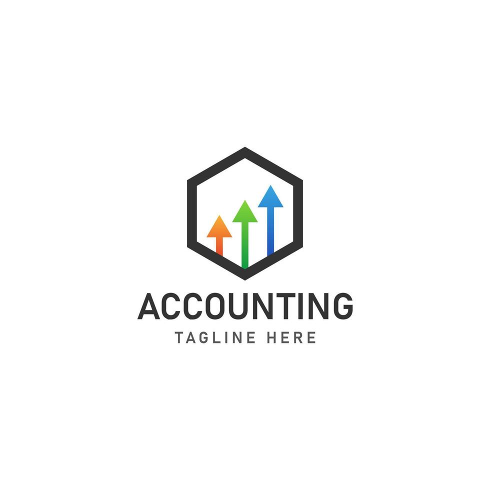 business accounting logo icon design vector