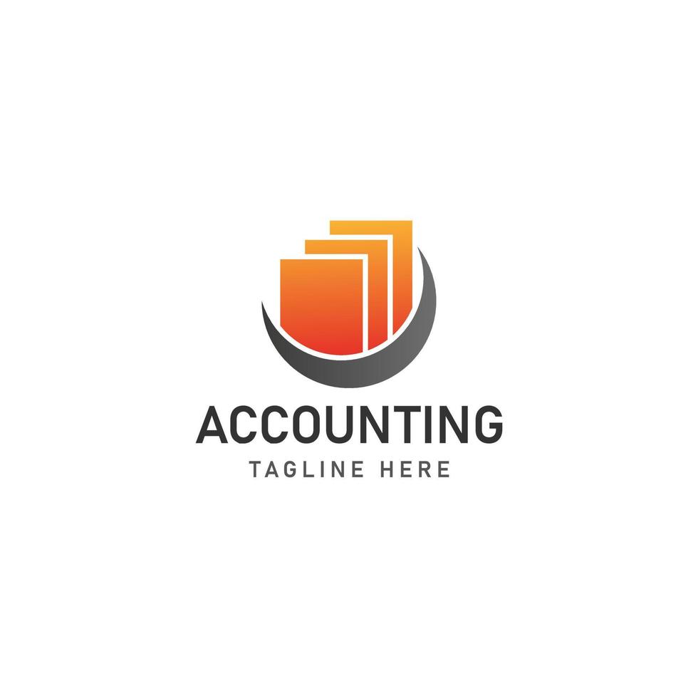 business accounting logo icon design vector