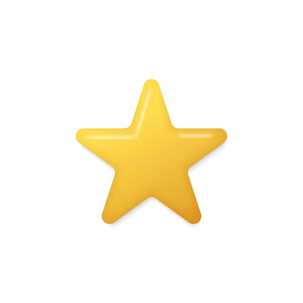 Diseño de logotipo de símbolo de signo de icono de estrellas 3d vector