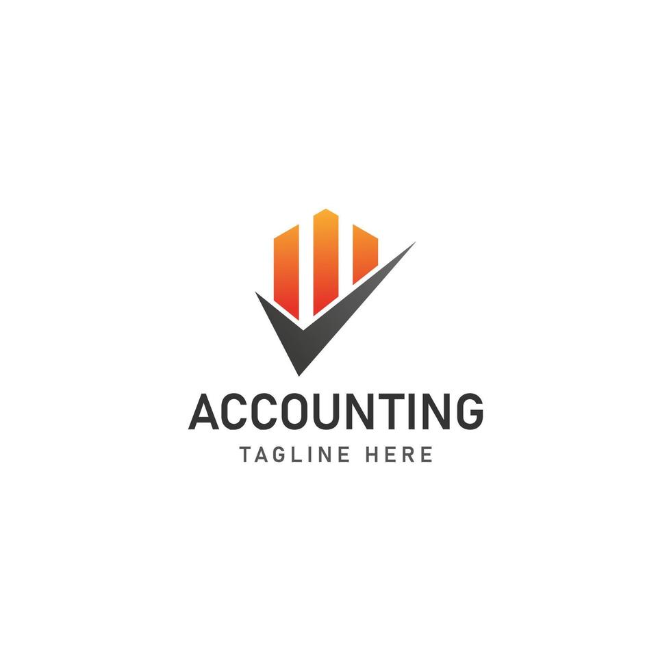 business accounting logo icon design vector