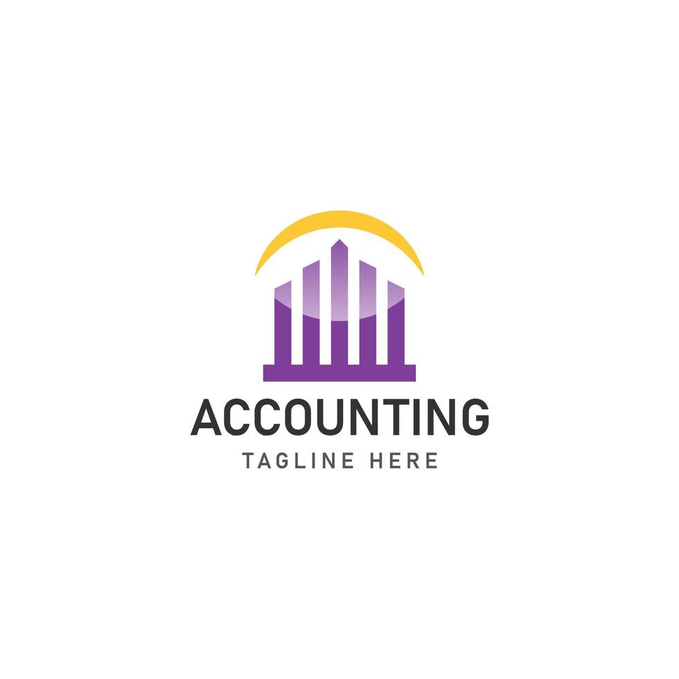 business accounting logo icon design vector