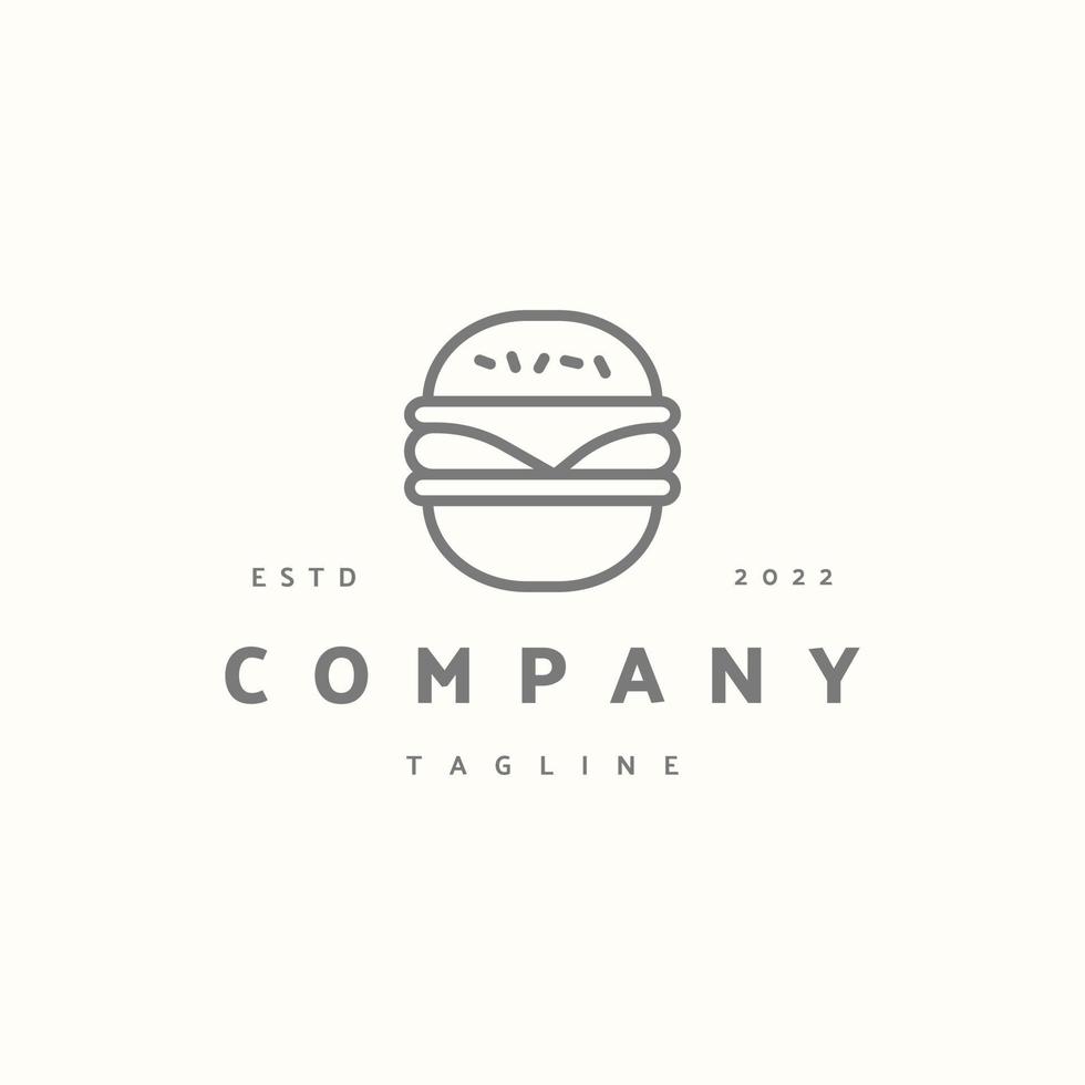símbolo de signo de icono premium de hamburguesa. logotipo de la vendimia inconformista vector