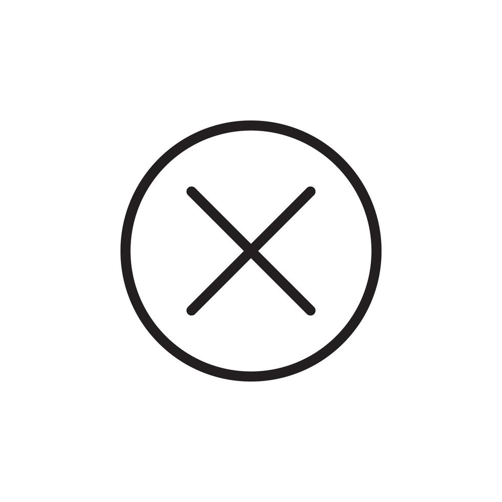 cancelar logo icono signo símbolo diseño vector