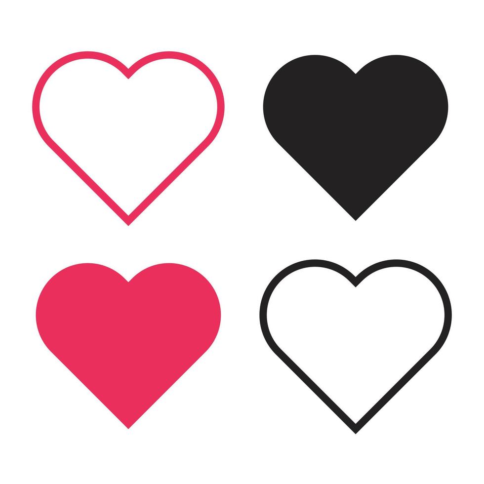 Heart collection logo icon sign symbol design vector